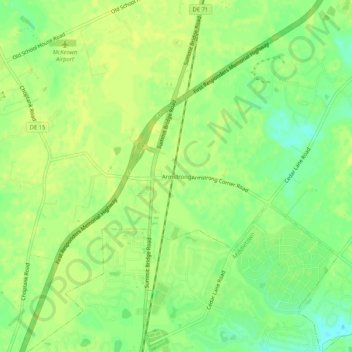 Carte topographique Armstrong, altitude, relief