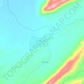 Carte topographique El Borj, altitude, relief