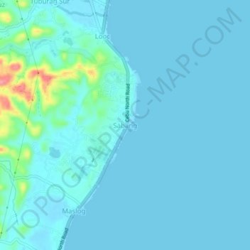 Carte topographique Sabang, altitude, relief