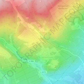 Carte topographique Burg Schwarzenstein, altitude, relief
