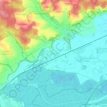 Carte topographique Edlkofen, altitude, relief