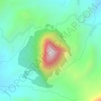 Carte topographique Cerro Tusa, altitude, relief