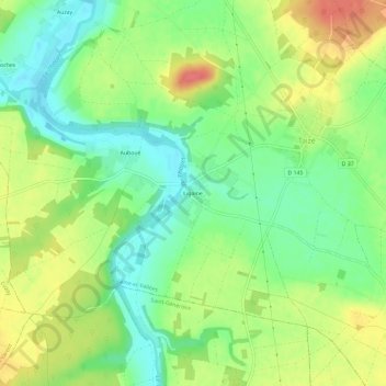 Carte topographique Ligaine, altitude, relief