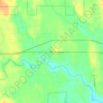 Carte topographique Tripoli, altitude, relief