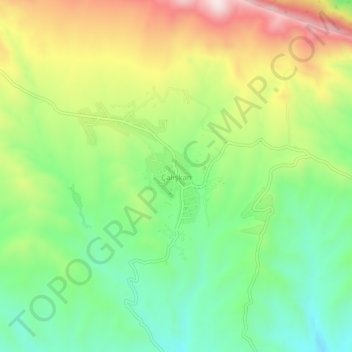 Carte topographique Çalışkan, altitude, relief
