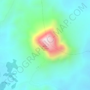 Carte topographique Morro de Calzada, altitude, relief