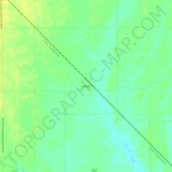 Carte topographique Gessie, altitude, relief