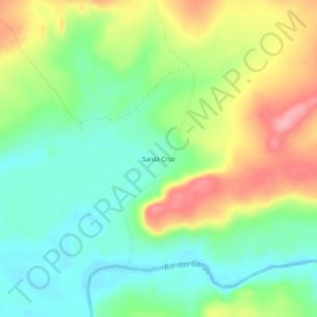 Carte topographique Santa Cruz, altitude, relief