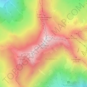 Carte topographique Türchlwand, altitude, relief