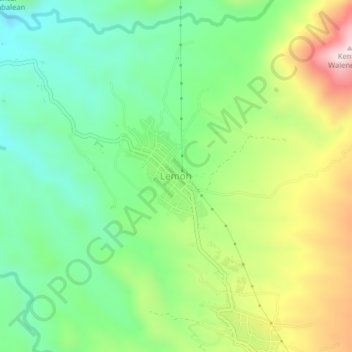 Carte topographique Lemoh, altitude, relief