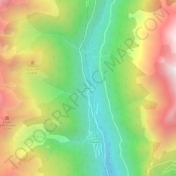 Carte topographique Articol, altitude, relief