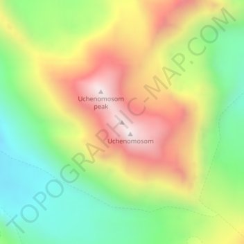 Carte topographique 3 sisters, altitude, relief
