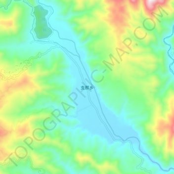 Carte topographique Zhina, altitude, relief
