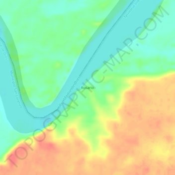 Carte topographique Rosario, altitude, relief