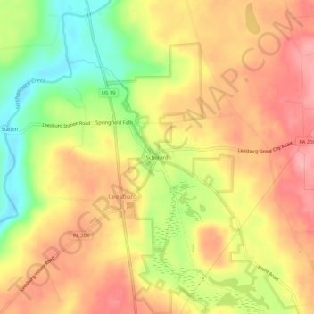 Carte topographique Schollard, altitude, relief
