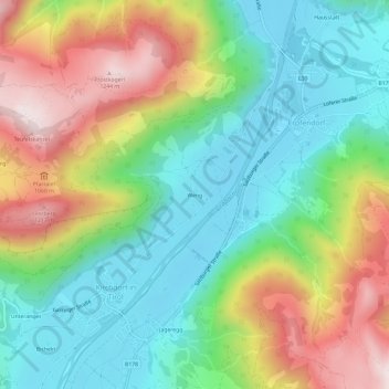 Carte topographique Weng, altitude, relief