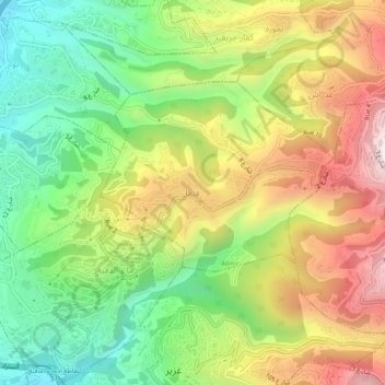 Carte topographique Fatqa, altitude, relief