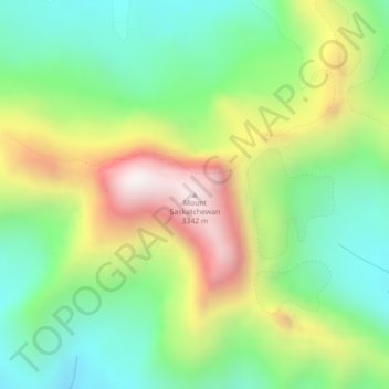 Carte topographique Mount Saskatchewan, altitude, relief