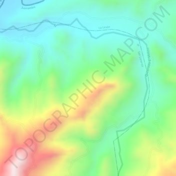 Carte topographique Las Vegas, altitude, relief