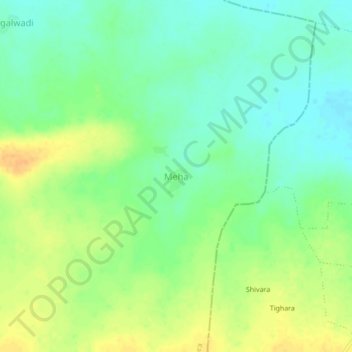 Carte topographique Meha, altitude, relief