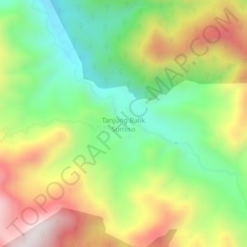 Carte topographique Tanjung Balik Sumiso, altitude, relief