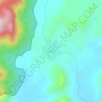 Carte topographique Guézon, altitude, relief