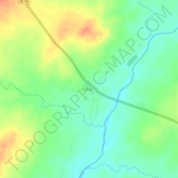 Carte topographique Noaho, altitude, relief