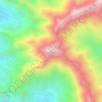 Carte topographique Cerro Camote, altitude, relief
