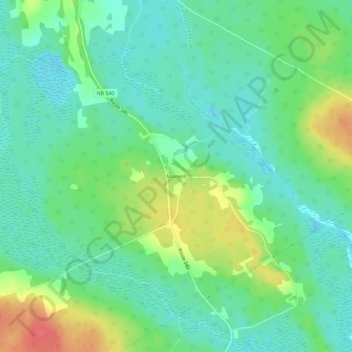 Carte topographique Maxwell, altitude, relief