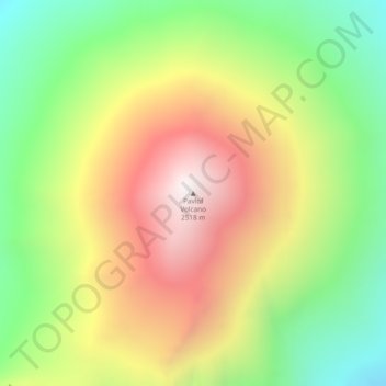 Carte topographique Pavlof Volcano, altitude, relief