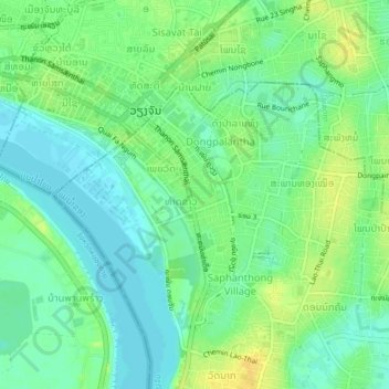Carte topographique Phapho, altitude, relief