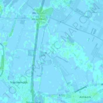 Carte topographique Uppel, altitude, relief