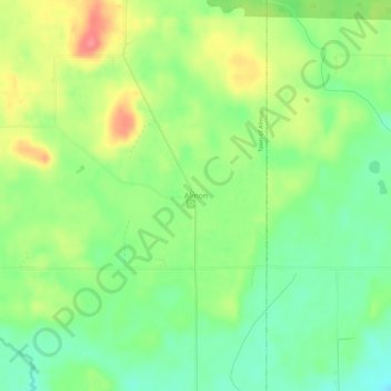 Carte topographique Almon, altitude, relief