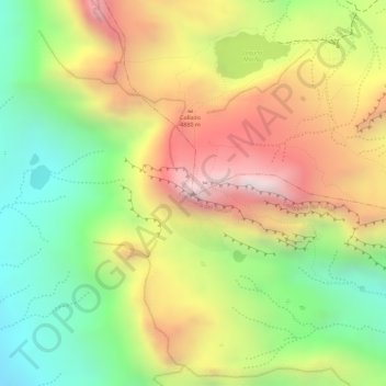Carte topographique Tunari, altitude, relief