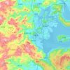 Carte topographique Ningde, altitude, relief