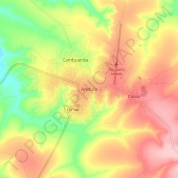 Carte topographique Andulo, altitude, relief