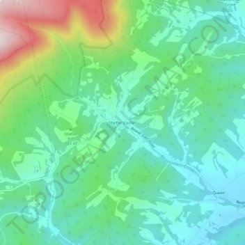 Carte topographique Stiefler Corner, altitude, relief