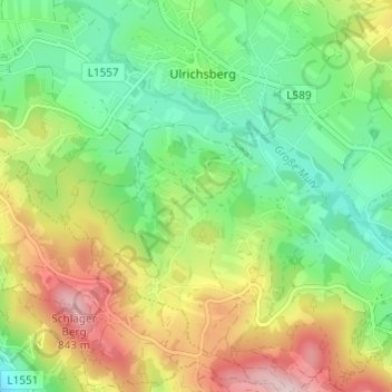 Carte topographique Kandlschlag, altitude, relief