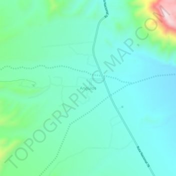 Carte topographique Angulos, altitude, relief