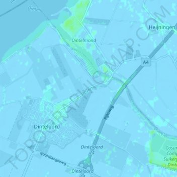 Carte topographique Dintelsas, altitude, relief