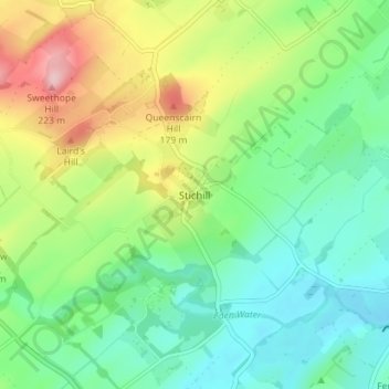 Carte topographique Stichill, altitude, relief