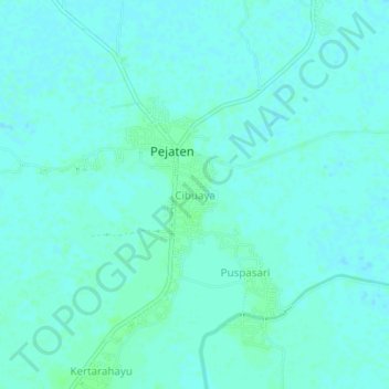 Carte topographique Cibuaya, altitude, relief