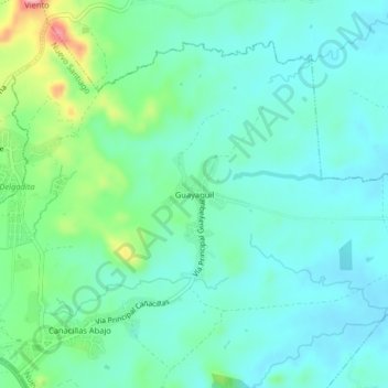 Carte topographique Guayaquil, altitude, relief