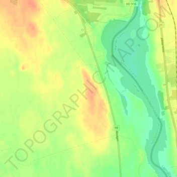 Carte topographique Harju, altitude, relief