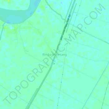Carte topographique Rimba Melintang, altitude, relief