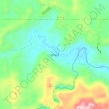 Carte topographique Kasapa I, altitude, relief
