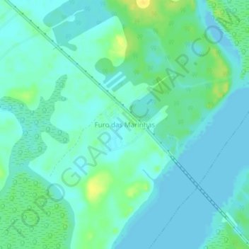 Carte topographique Furo das Marinhas, altitude, relief