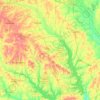 Carte topographique Shelby, altitude, relief