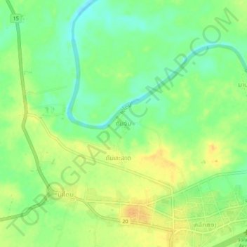 Carte topographique Khanchom, altitude, relief