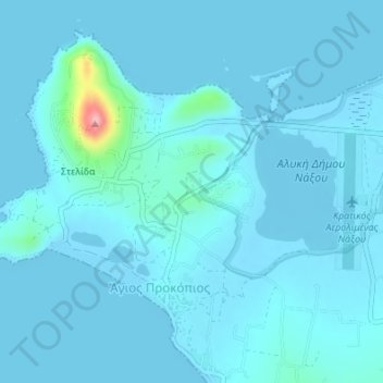 Carte topographique Aqua fun, altitude, relief